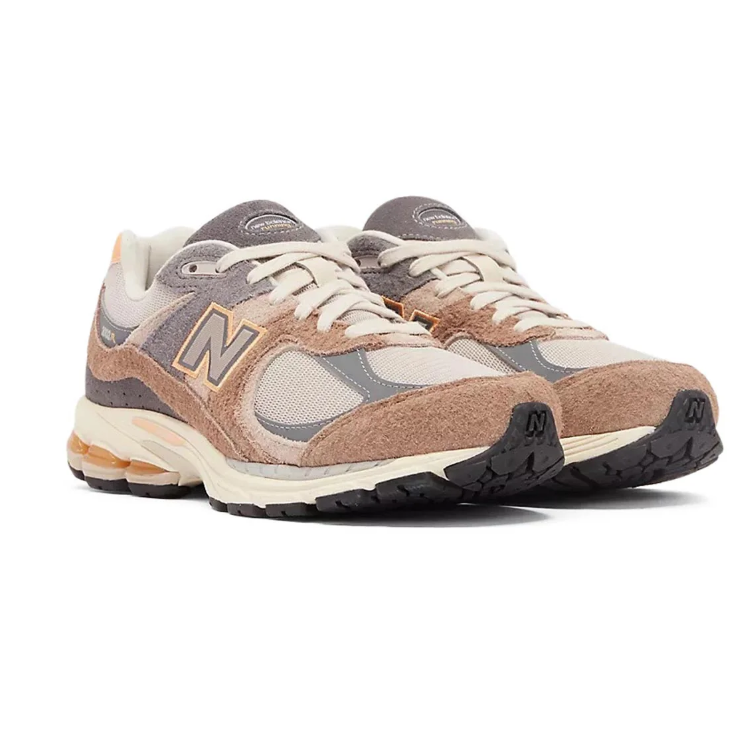 New Balance 2002R – Beige / Brown / Grey Retro Running Sneakers