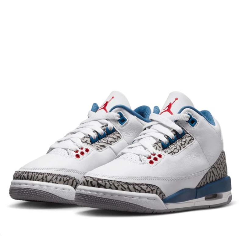 Air Jordan 3 Retro – White / True Blue / Fire Red