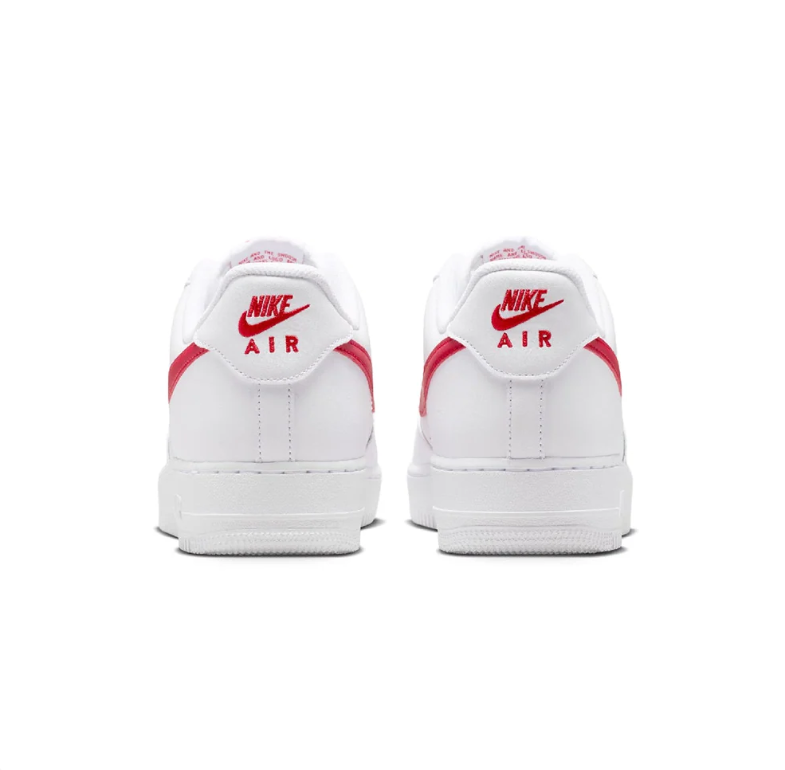 Nike Air Force 1 Low '07 – White / Crimson Red Swoosh