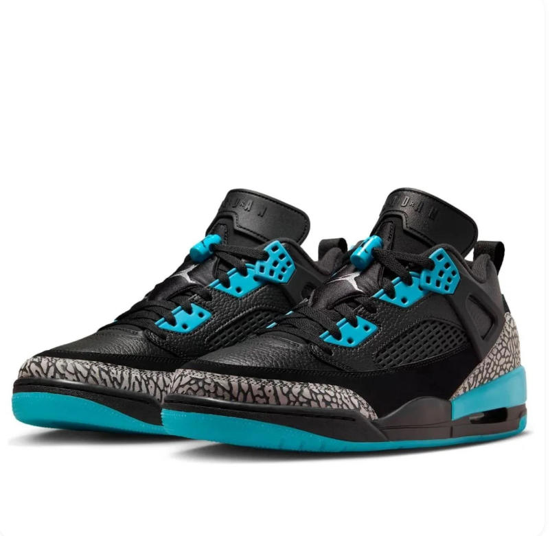 Jordan Spizike – Black / Teal / Grey Zebra Print