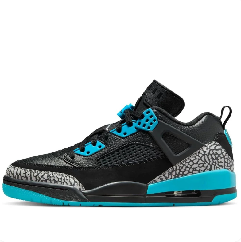 Jordan Spizike – Black / Teal / Grey Zebra Print