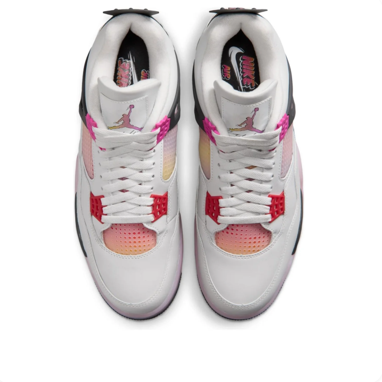 Air Jordan 4 Retro – White / Pink / Black (Hyper Pink Accent)