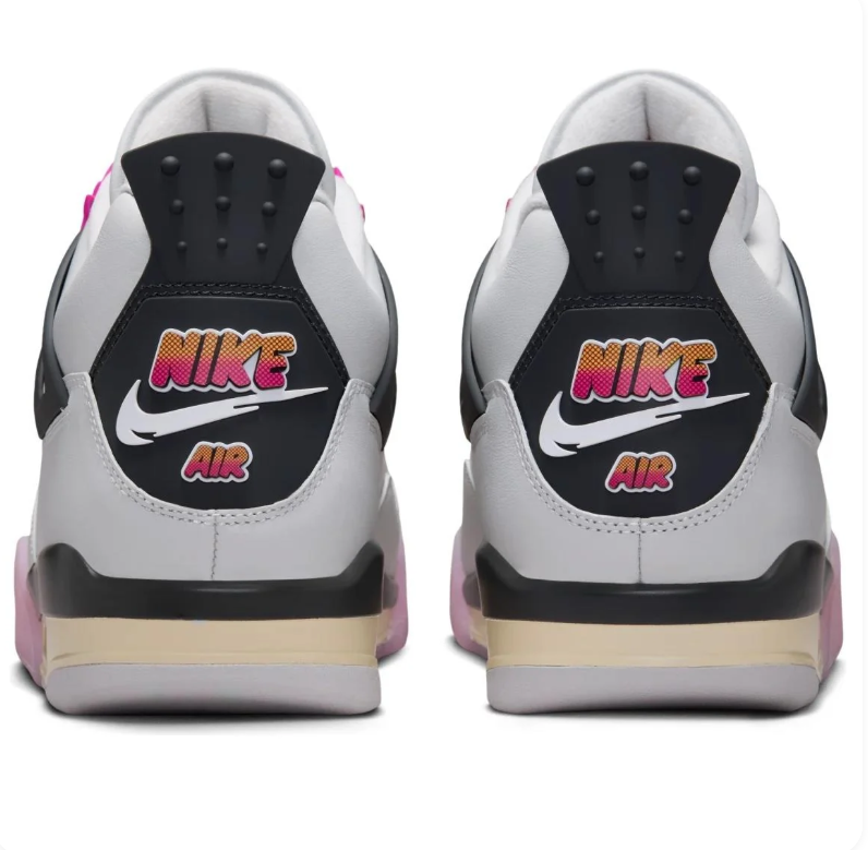 Air Jordan 4 Retro – White / Pink / Black (Hyper Pink Accent)