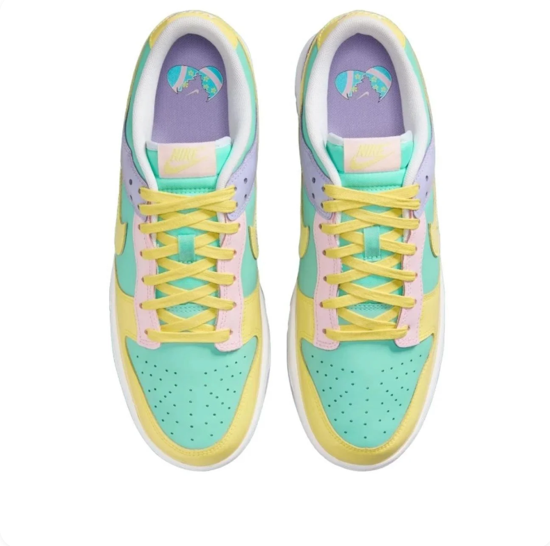 Nike Dunk Low – Mint Green / Neon Yellow / Lavender (Easter Candy)