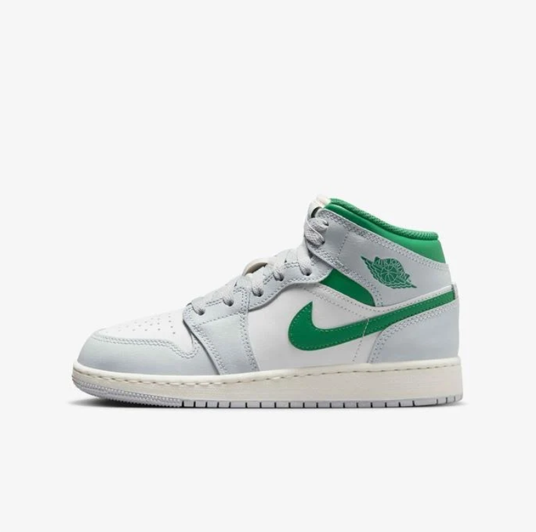 Air Jordan 1 Mid – White / Pine Green