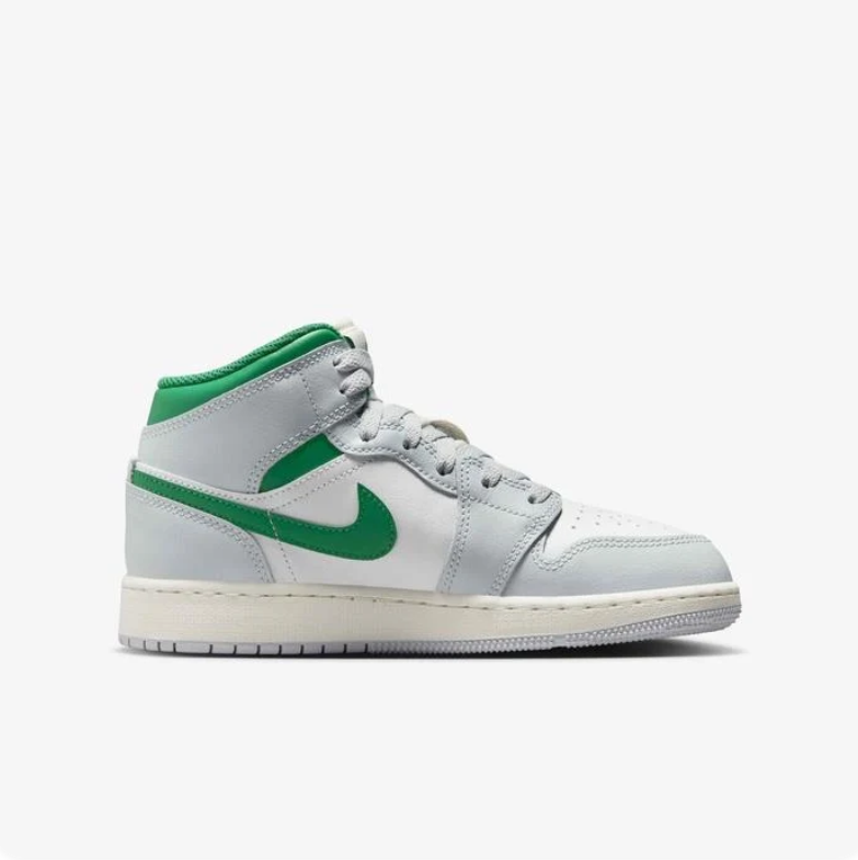 Air Jordan 1 Mid – White / Pine Green