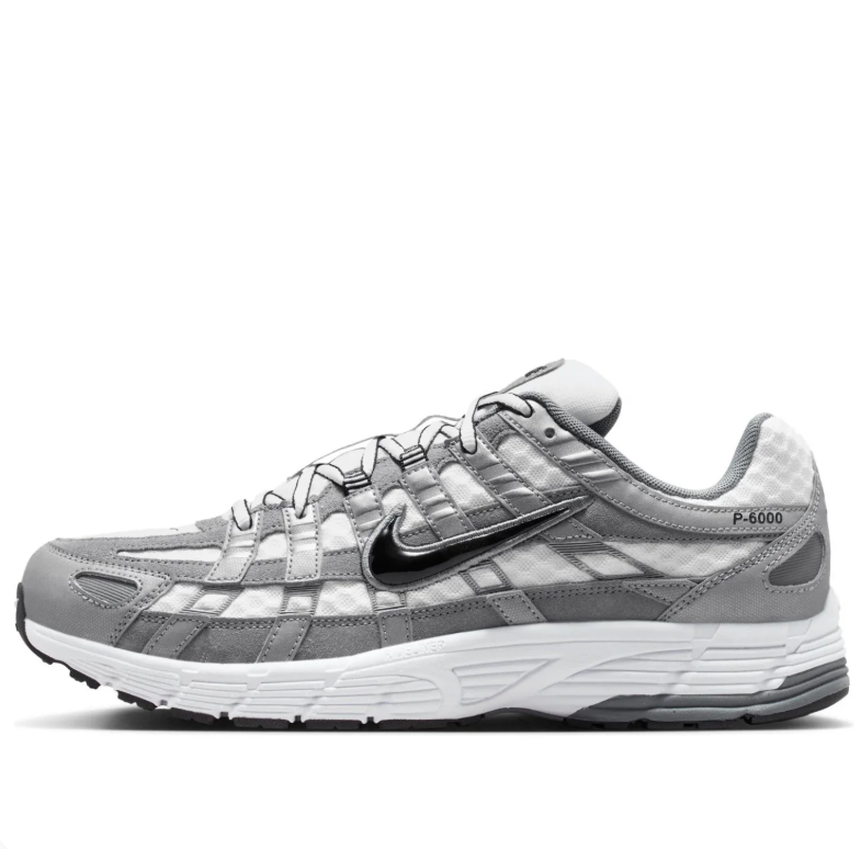 Nike P-6000 – Silver / Grey / White Retro Running Sneakers