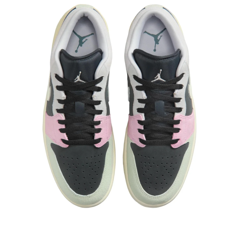 Air Jordan 1 Low – Grey / Pink / Cream Multi-Panel