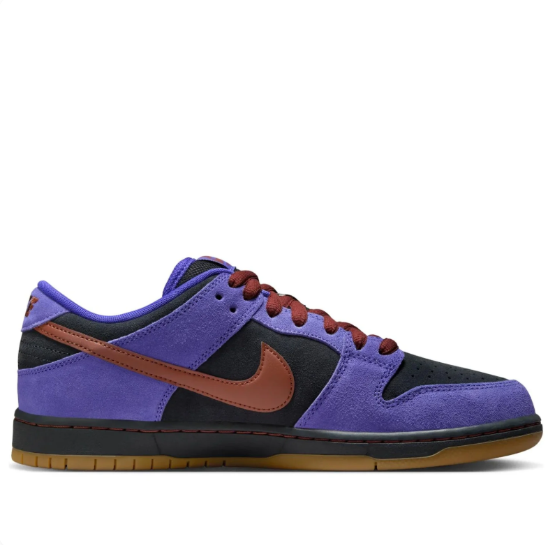 Nike SB Dunk Low – Purple / Black / Brown Red with Gum Sole