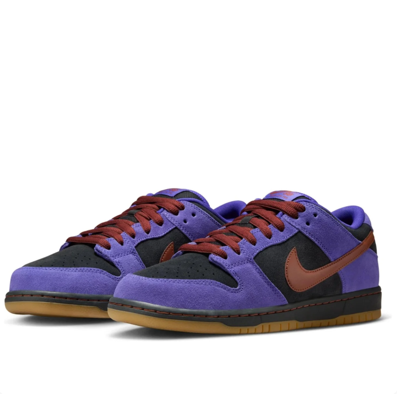 Nike SB Dunk Low – Purple / Black / Brown Red with Gum Sole