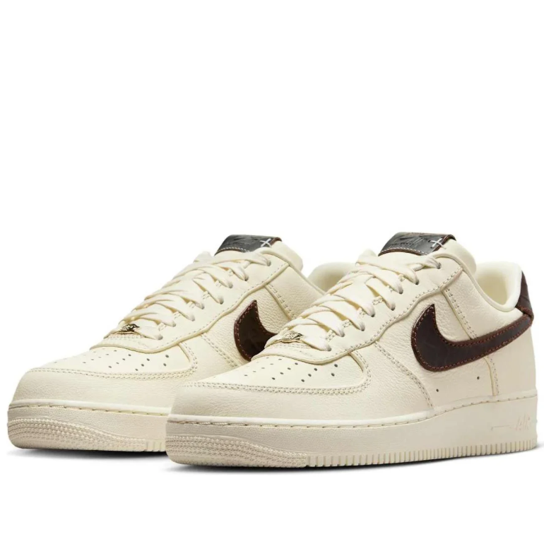 Nike Air Force 1 Low '07 – Cream / Dark Brown Swoosh
