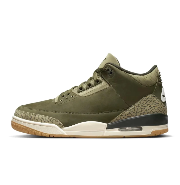 Air Jordan 3 Retro – Olive Green / Cream / Orange Air Unit