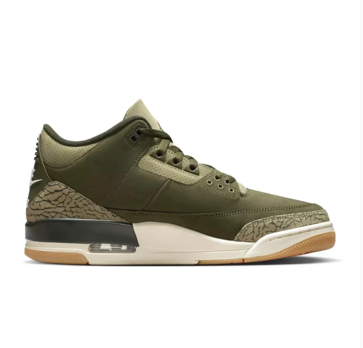 Air Jordan 3 Retro – Olive Green / Cream / Orange Air Unit