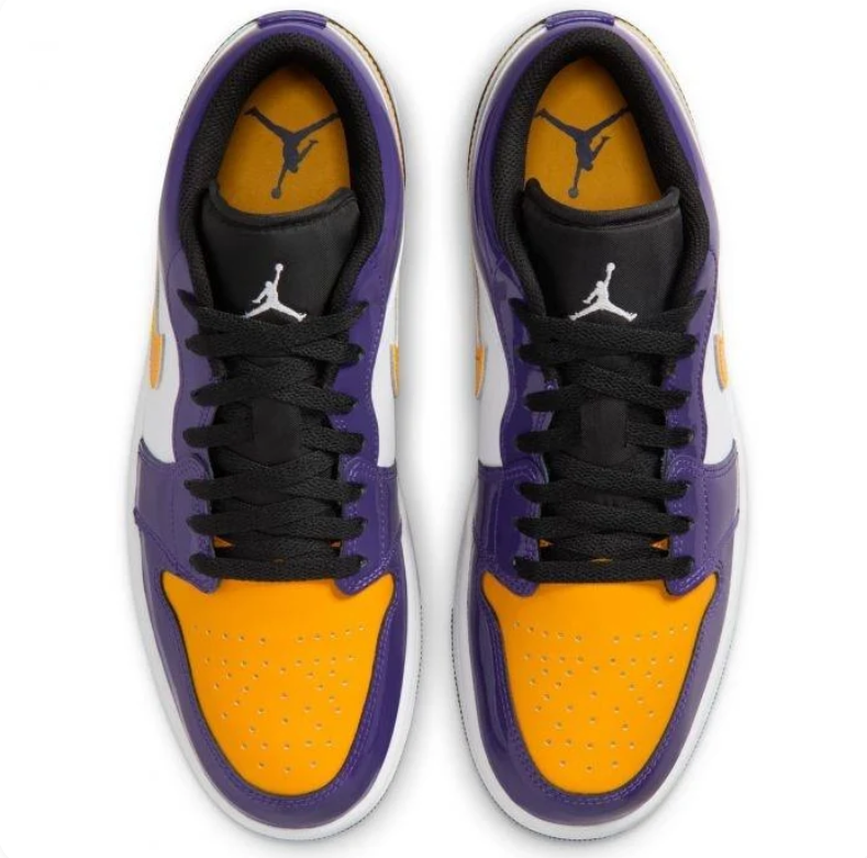 Air Jordan 1 Low – Purple / Yellow / White (Lakers Colorway)
