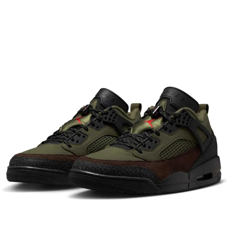 Air Jordan 5 Low – Olive Green / Black / Red Accent