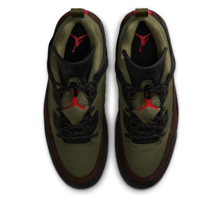 Air Jordan 5 Low – Olive Green / Black / Red Accent