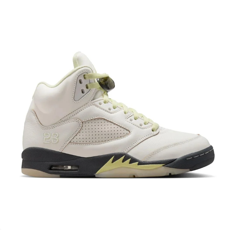 Air Jordan 5 Retro – Off-White / Neon Green / Black