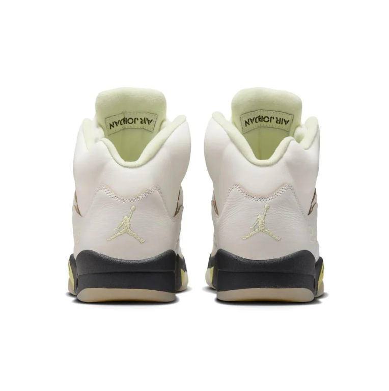 Air Jordan 5 Retro – Off-White / Neon Green / Black