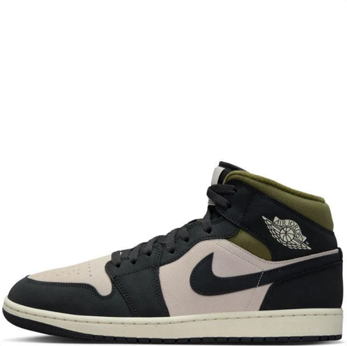 Air Jordan 1 Mid – Black / Olive Green / Sand