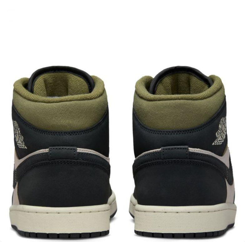 Air Jordan 1 Mid – Black / Olive Green / Sand
