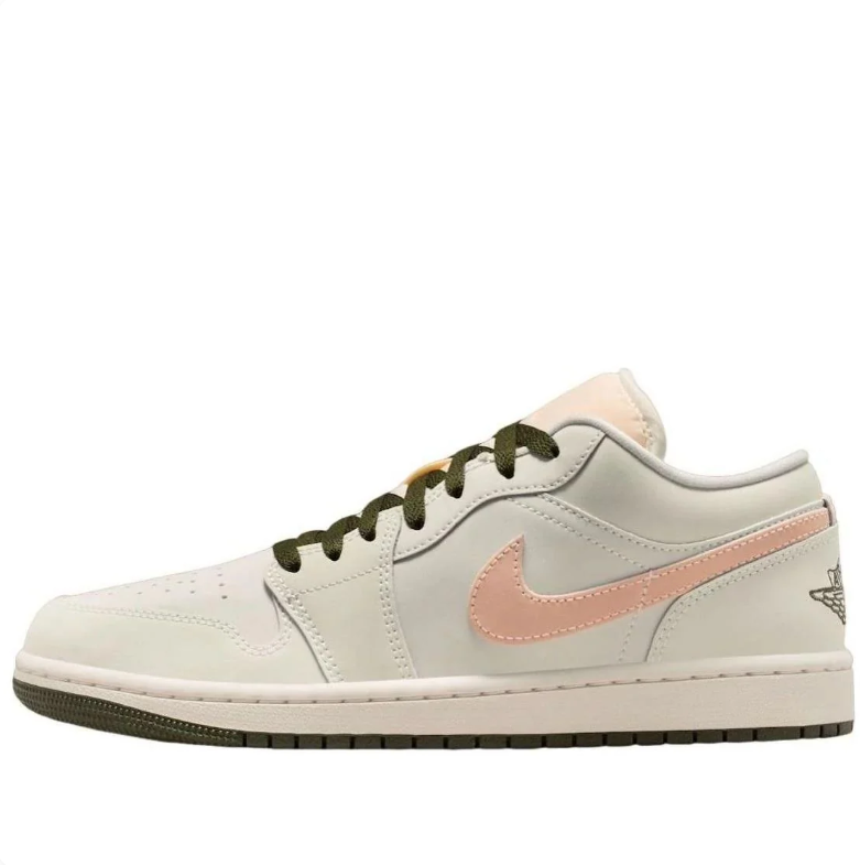 Air Jordan 1 Low – Off-White / Olive Green Laces