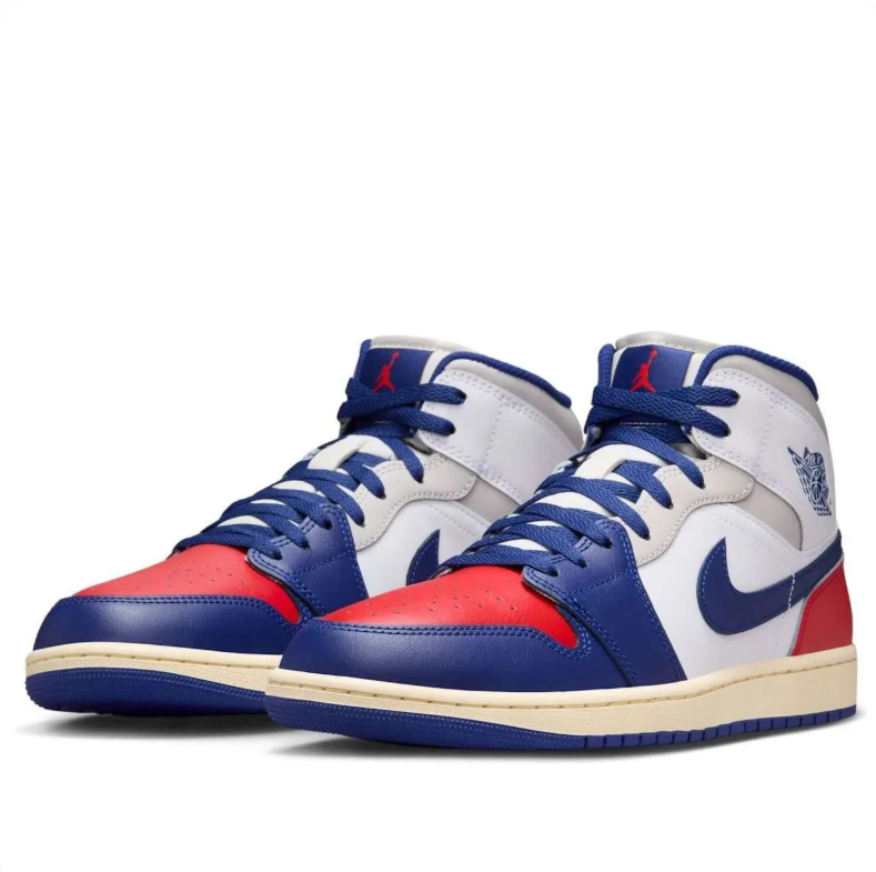 Air Jordan 1 Mid – Red / White / Navy Blue