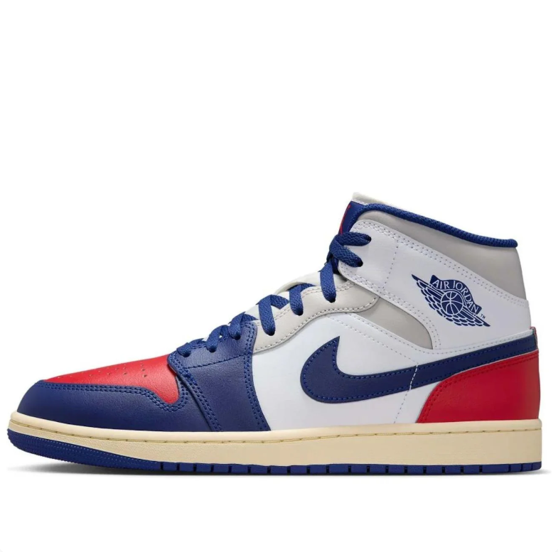 Air Jordan 1 Mid – Red / White / Navy Blue