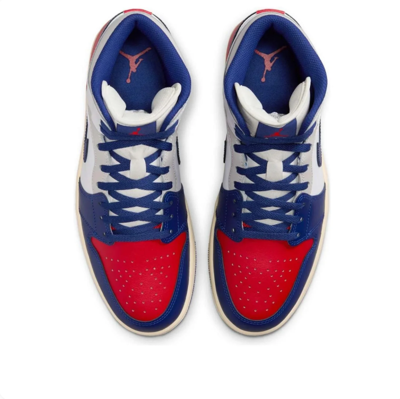 Air Jordan 1 Mid – Red / White / Navy Blue