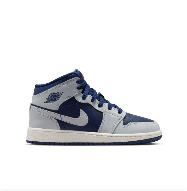 Air Jordan 1 Mid – Grey / Midnight Navy / White