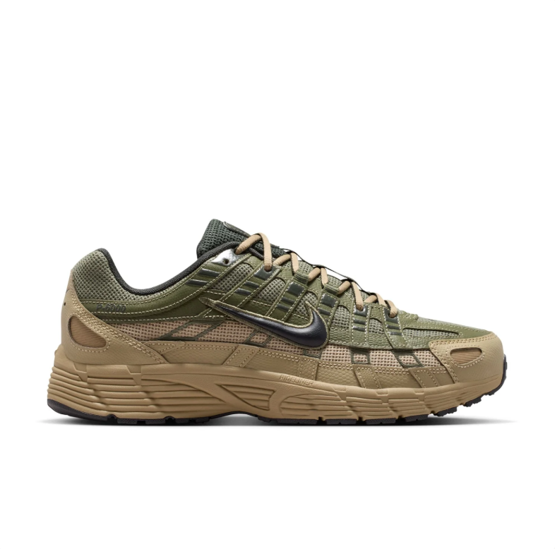 Retro Low-Top Sneakers – Olive Green / Khaki