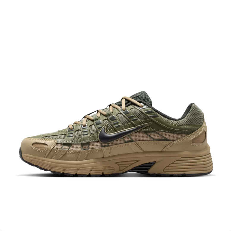 Retro Low-Top Sneakers – Olive Green / Khaki