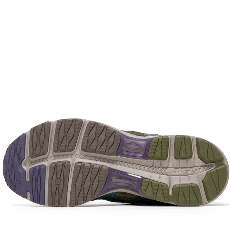 Multi-Color Retro Running Sneakers – Olive / Blue / Yellow